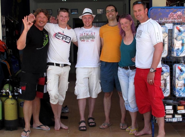  At the diving center 